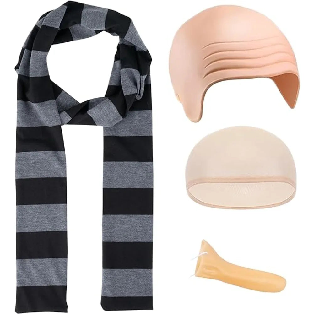 Halloween Party Minion Costumes Little Yellow Man Cosplay Movie Cartoon Funny Dress Up Magical Thief Dad Gray Striped Scarf Good Vibrations