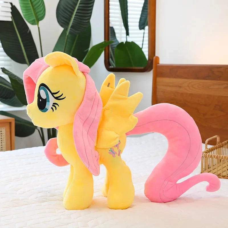 New My Little Pony Plush Doll Anime Twilight Sparkle Fluttershy Pinkie Pie Cartoon Soft Ornament Birthday Kawaii Toy Kid Gift Good Vibrations