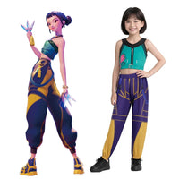 KPOP Demon Mira Huntrix Hunters Kids Clothes Girls Rumi Zoey Mira Cosplay Clothes Elegant Dress Anime Outfit Full Set Halloween Good Vibrations