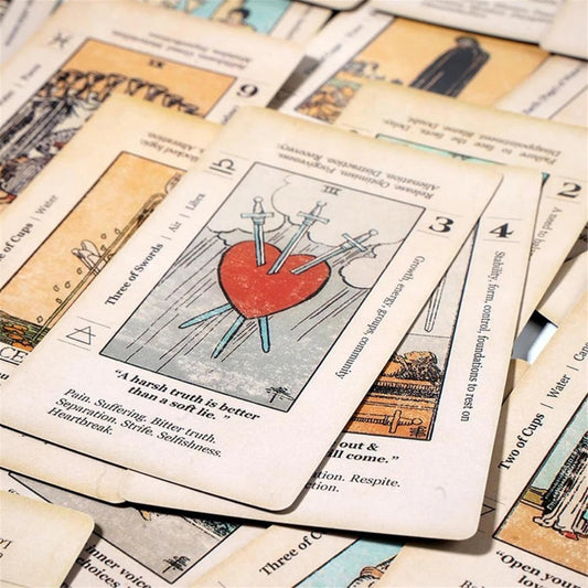 2026 Retro Tarot Cards Deck with Guidebook – Beginner Fortune Telling Divination Gift Good Vibrations