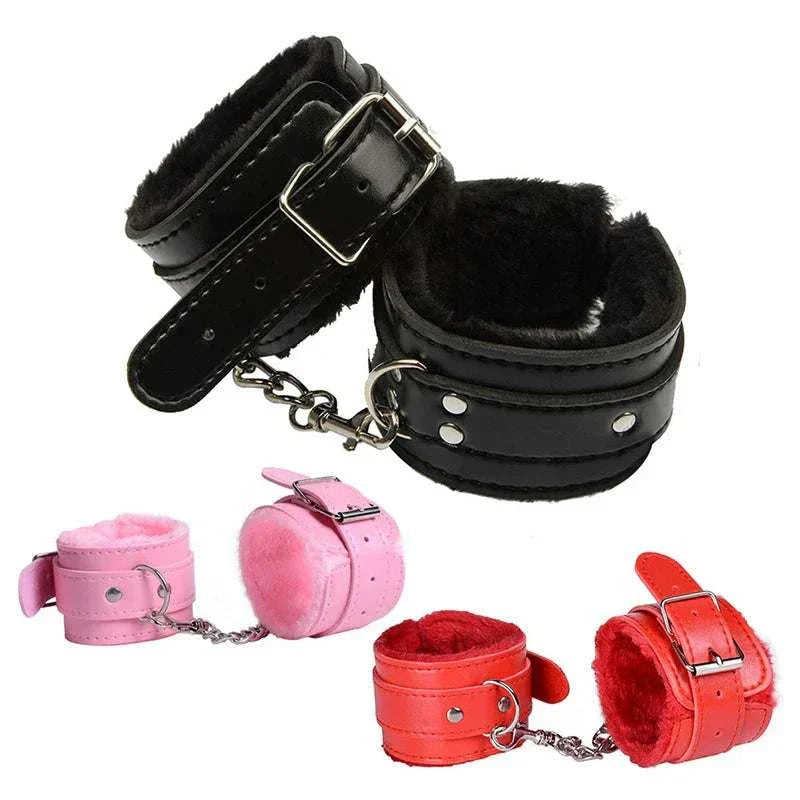 SM Handcuffs Sex Ankle Cuff BDSM Bondage Restraints Soft Plush 18+