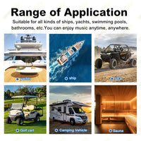 6.5 Inch 120W Marine Speakers Waterproof Weather Resistant Stereo Boat Speaker for Yachts Golf cart RV ATV UTV Ship Sauna Good Vibrations