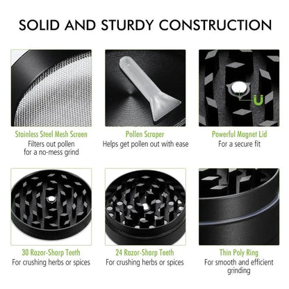 WE PUFF 4 Layers Cute Tobacco Grinder Zinc Alloy Herb Crusher Three Specifications 40/50/63mm Grinders for Smoking Accessories GOOD Vibrations Adult Super Store