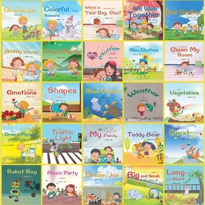 60 Books/Set Children's English Early Learning Picture Book Graded Reading Storybook Enlightenment Cognitive Tale Bedtime Story Good Vibrations