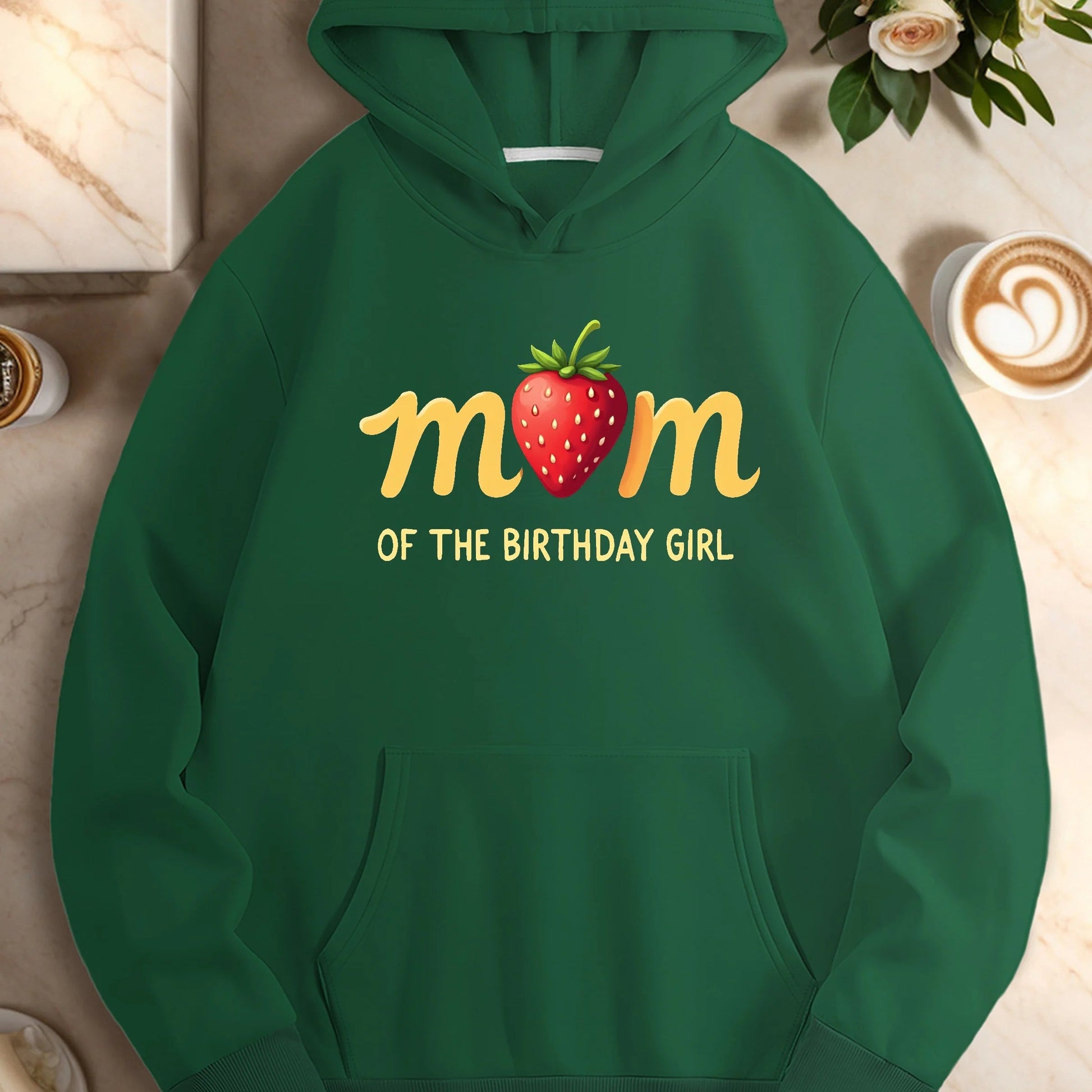 mom with strawberry o  women's casual hoodies Good Vibrations