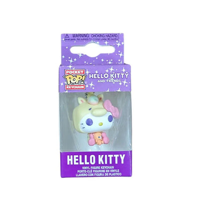 My Melody Kuromi With Baku Keychain Toy Hello Kitty Pochacco Devil Kuromi Pocket Pop Keychain Collectible Model Toys