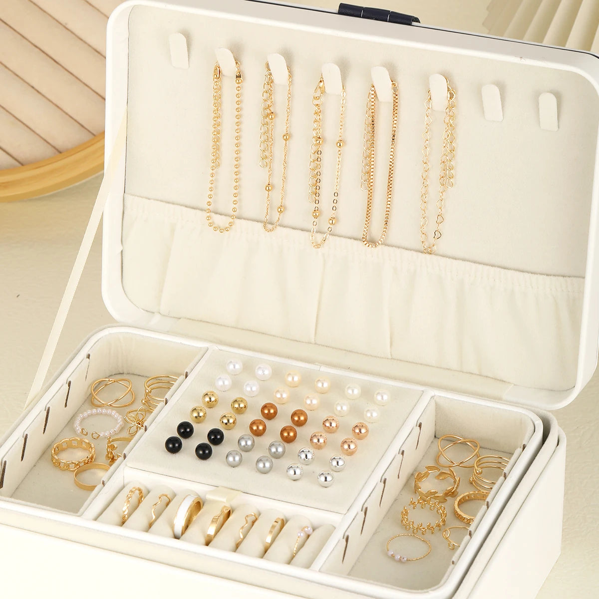62-Piece Chic Jewelry Set Collection - Jewelry Sets for Women with Earrings, Rings,Bracelet Stylish Accessories for Daily Outfit Good Vibrations