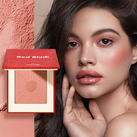 1PC Waterproof Blush Palette: Nude matte with pearlescent particles, light pink, orange and red, lightweight and long-lasting, s Good Vibrations