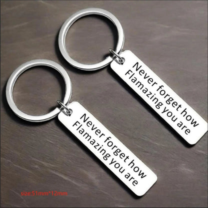 Personalized Engraved Keychain - Custom Name Initials Metal Key Ring - Perfect Daily Accessory & Birthday Christmas Gift Good Vibrations