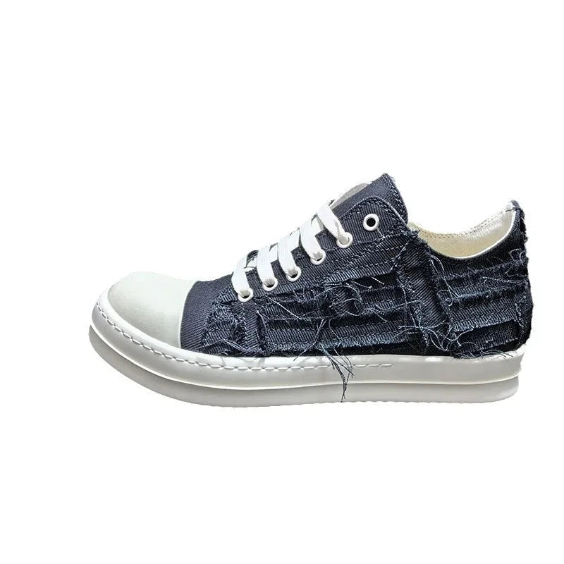 New Designer Men's Women Breathable High Top Casual Shoes Men's Women Flat Sports Shoes Low Top Lace Up Canvas Shoes Large Size Good Vibrations