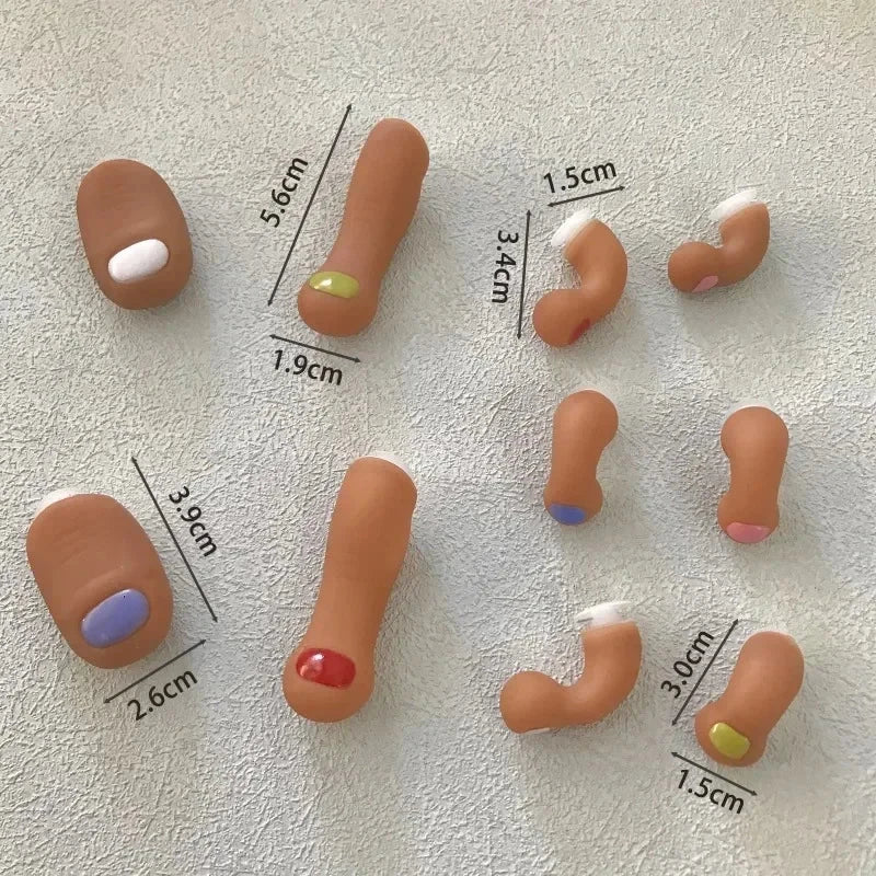 Cute Cartoon Toe Series Shoe Charms Designer Funny Simulation Toes Clogs Buckle Punk Hip Hop Street Shoe Decorations for Crocs Good Vibrations