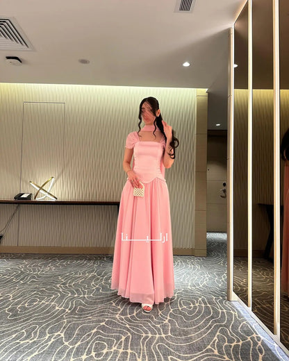 Customized Evening Dresses Woman Elegant Party Dresses for Women Luxury Women Evening Dress Square Collar Prom Dress 2025 Pink Good Vibrations