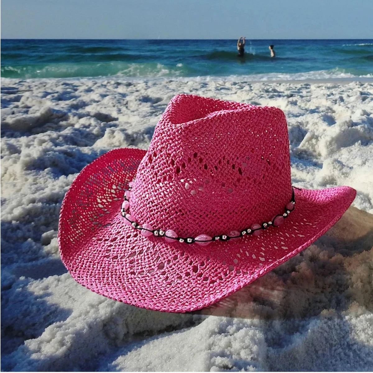 hats straw cowgirl western hat  mexican hat  retro curling hat western cowboy hat outdoor riding hat travel sports hat Good Vibrations