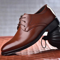 Men's Shoes Black Leather Formal Shoes for Men Oxfords Male Wedding Party Office Business Shoe Man zapatos de hombre Plus Size Good Vibrations