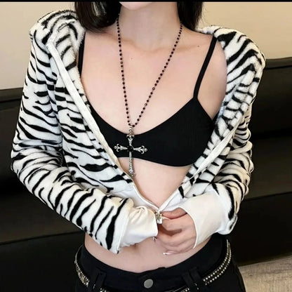 Gothic Cross Necklace for Women Men Vintage Long Layered Pendant Necklace Dark Aesthetic Choker Punk Y2K Jewelry Accessories Good Vibrations