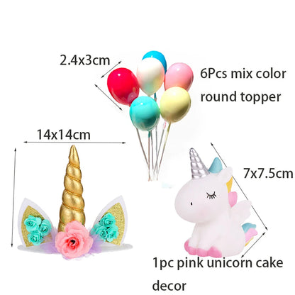 Unicorn Decoration Birthday Party Decor Kids Unicorn Disposable Tableware set Unicornio Baby Shower Girl Birthday Party Supplies Good Vibrations