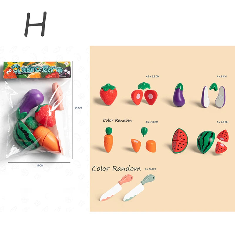 Children Pretend Play Cooking Toys Simulation Food Fruit Vegetable Kitchen Toys Montessori Educational Interactive Toy For Girls Good Vibrations