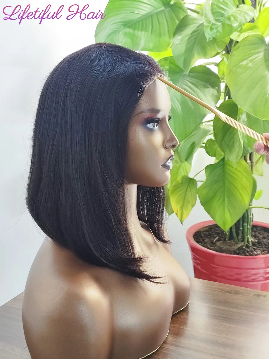 Glueless Bob Hair Wig Human Hair Ready To Wear Straight Transprent 4x4 Lace Closure Wigs For Women Glueless Wigs Human Hair Good Vibrations