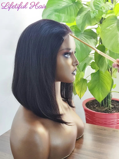 Glueless Bob Hair Wig Human Hair Ready To Wear Straight Transprent 4x4 Lace Closure Wigs For Women Glueless Wigs Human Hair Good Vibrations