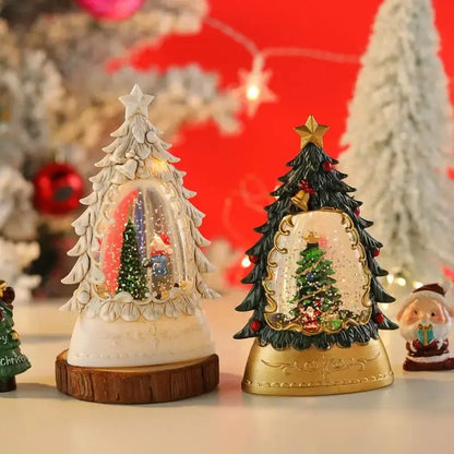 Christmas Illuminated Night Lights Decorate The Desktop with Snowflake and Christmas Wind Lanterns Creating A Festive Atmosphere Good Vibrations