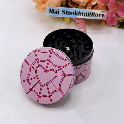 2inch Heart Herb Grinder 4-layer Manual Pepper Crusher Spice Mortar Salt Mill Raw Grass Tobacco Grinder Smoking Cigarette Tool Good Vibrations