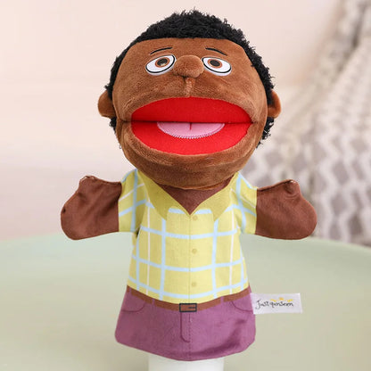 28-33cm Kids Plush Finger & Hand Puppet Popular Activity Boy Girl Role Play Bedtime Story Props Family Role Playing Toys Doll Good Vibrations