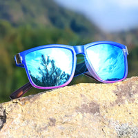 2pcs Classic Square Frame Sunglasses, Gradient Color, Full Rim, Polycarbonate Frame, TAC Lens, Polarizer, Sports Style Good Vibrations