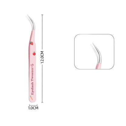 6 Types False Eyelash Tweezers Stainless Steel Anti-static Pincet Curved Strip 3D Lashes Extension Tweezer Makeup Tools Good Vibrations