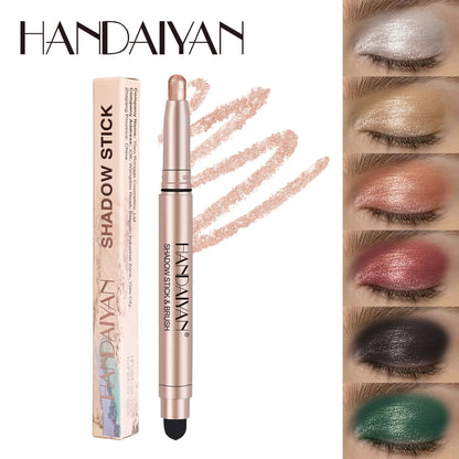 Double-head Eyeshadow Stick Pink Brown Green Black Eyeshadow Pen High Gloss Pearly Metallic Eye Shadow Sticks Waterproof Make Up Good Vibrations