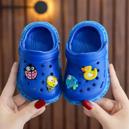 Summer Children Garden Slippers Shoes Boys&Girls Beach Sandal Kids Lightweight Breathable Cute Cartoon Slip Baby Slippers Good Vibrations