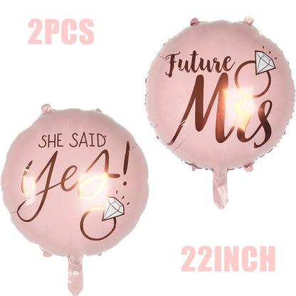 Bride To Be Balloons Rose Gold Letters Foil Balloon Team Wedding Decorations Bachelorette Party Supplies Good Vibrations