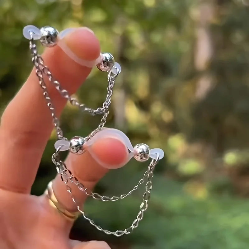 1 Pair Adjustable Fake Nipple Rings - No-Pierce Acrylic Nipple Rings with Sparkling Accents | Perfect for Parties Good Vibrations