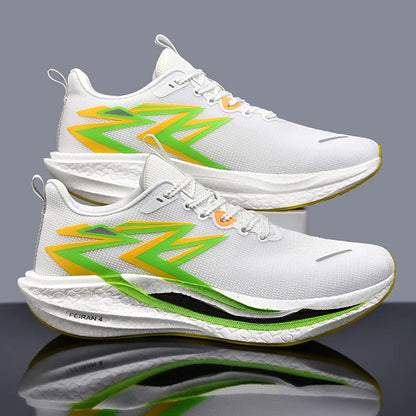 Carbon Plate Marathon Men Sports Running Shoes Air Cushion Lightweight Women Athletic Gym Sneakers Hiking Jogging Footwear Good Vibrations
