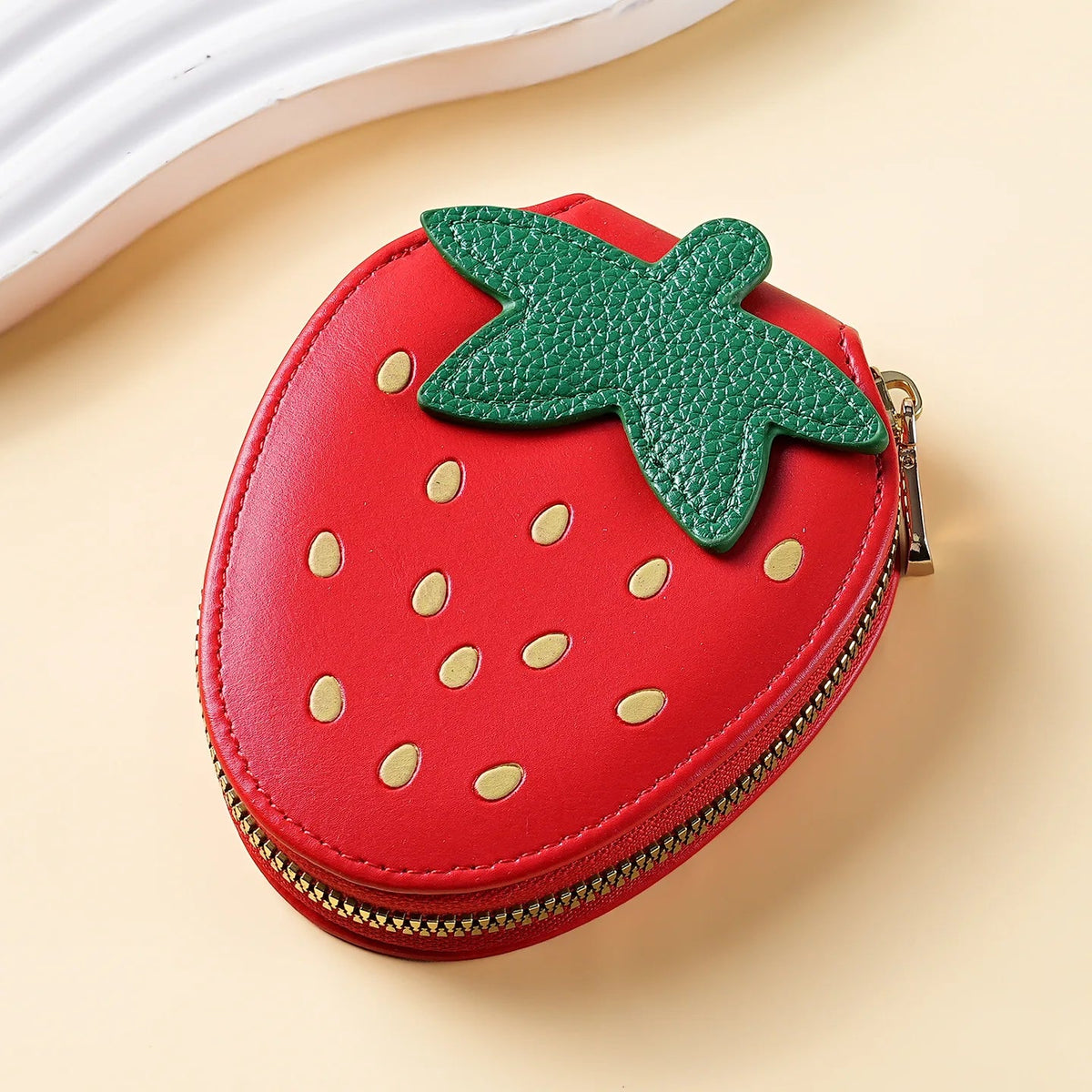 Cute little strawberryPUCoin purse, fruit-themed coin storage bag, card holder Good Vibrations