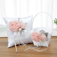 Portable Wedding Flower Basket Home Organizers Ring Pillow Flowerpot With Handle White Romantic Party Decoration Photo Prop Good Vibrations