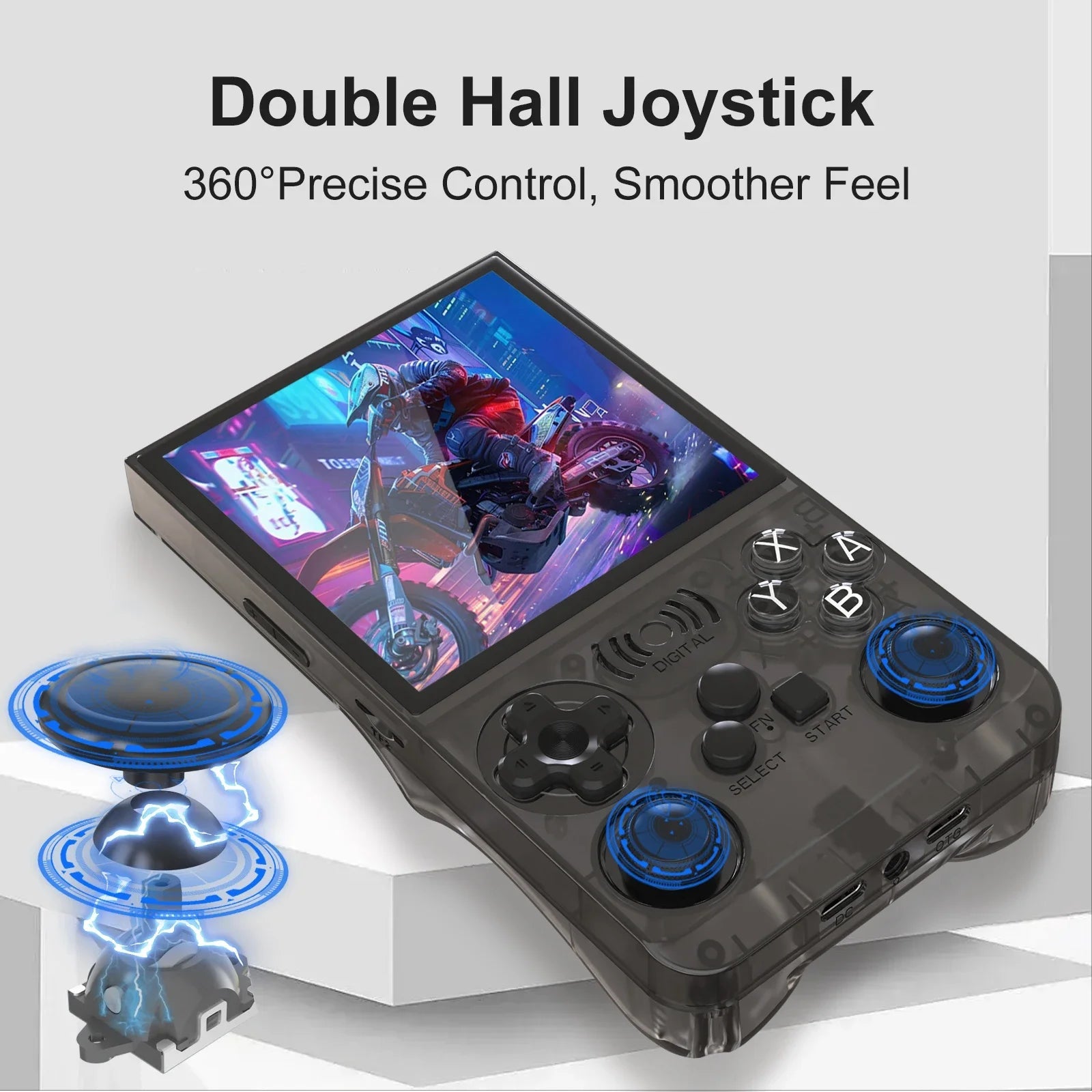GAMINJA ANS13 Retro Handheld Video Game Console 15000+ Games Built-in Linux 4.0 Inch IPS Screen Portable Pocket Gaming Console Good Vibrations