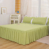 Bed Sheets Solid Plain Nordic Style Bedroom Washed Flat Breathable Adults Comfortable Simple Queen Size Home Bed-protect Soft Good Vibrations