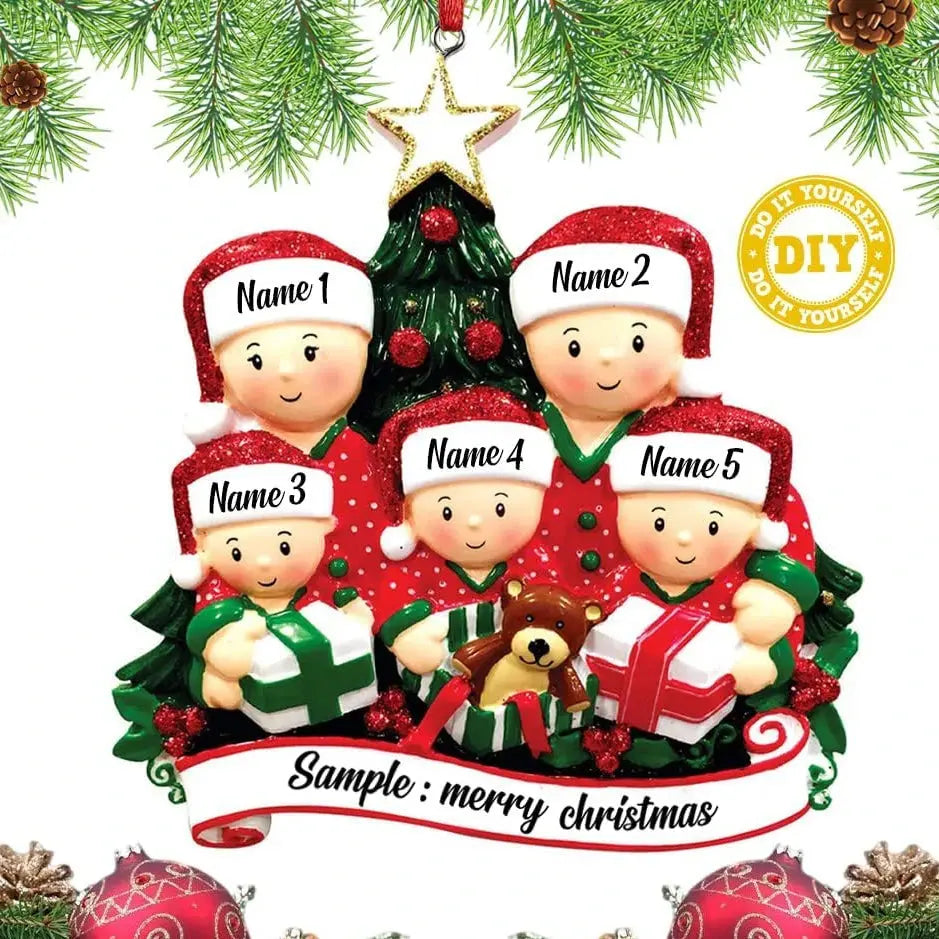 Christmas Tree Hanging Ornaments DIY Personalised Holiday Home Decor Gifts Navidad New Year 2026 Christmas Decorations for Home Good Vibrations