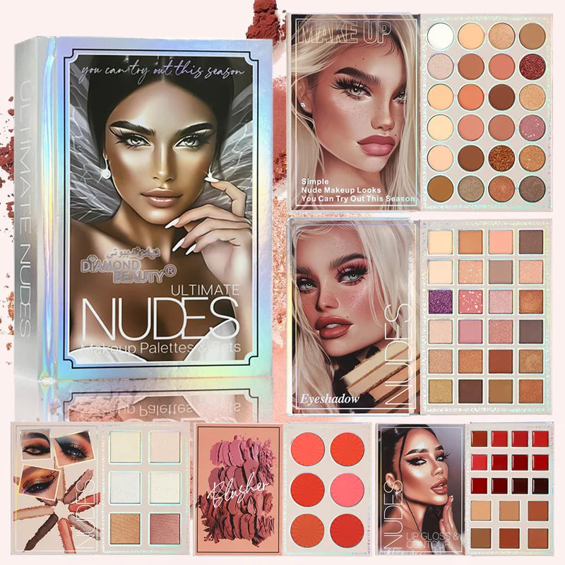 78 Colors of Eye Shadow, Blush and Lip Gloss All-in-One Makeup Palette with Rich Colors, Fine Powder and Easy to Apply Good Vibrations