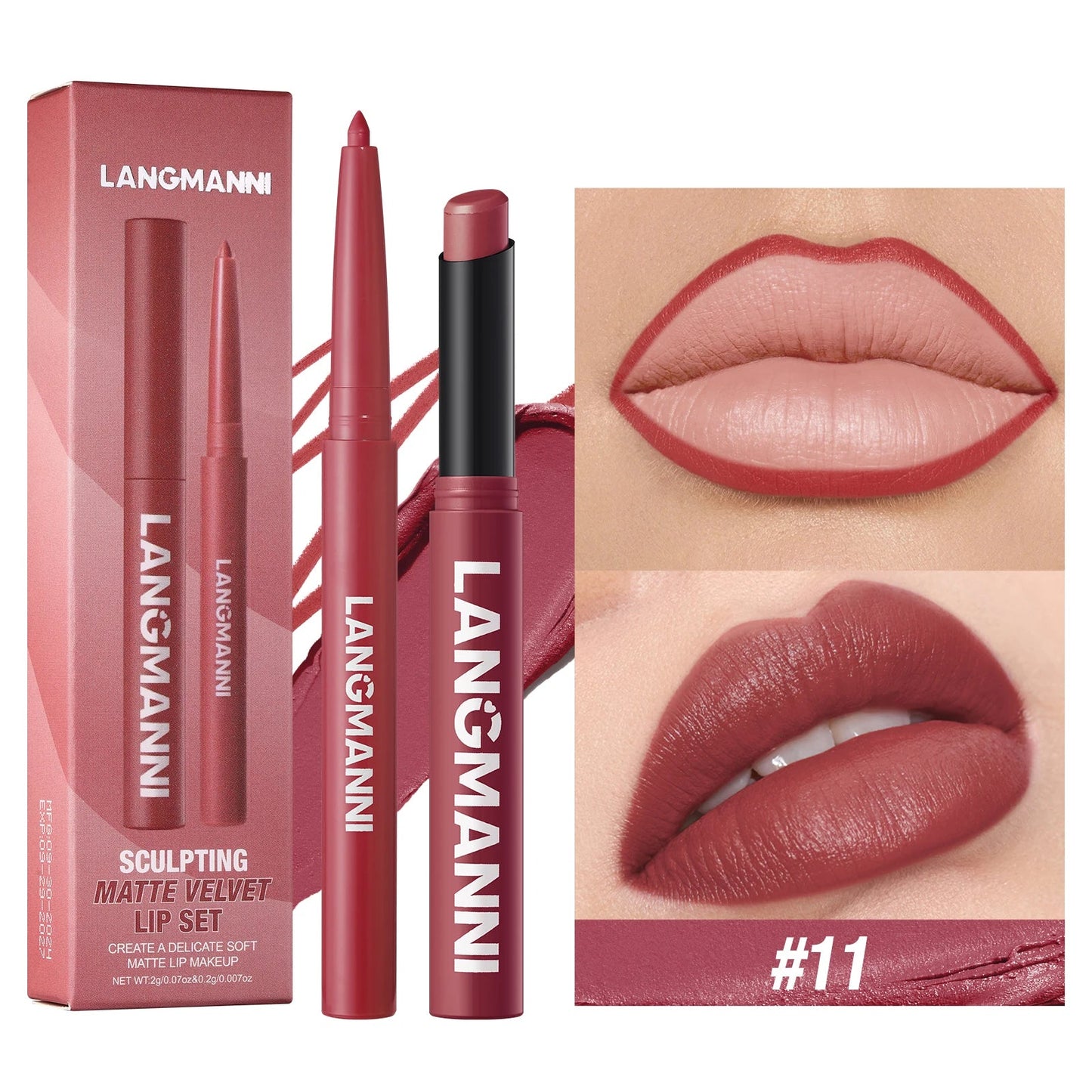 Integrated waterproof lipliner+lipstick lipstick lipstick set,no smudge,no fade,no cup,durable,easy to create a perfect makeup! Good Vibrations