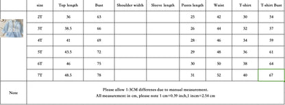 3Pcs Girls Clothing Sets Summer Cool Blouse Shirt+shorts+T-shirt Children Clothes Suits New Kids Outfits Set 2-7Yrs Good Vibrations