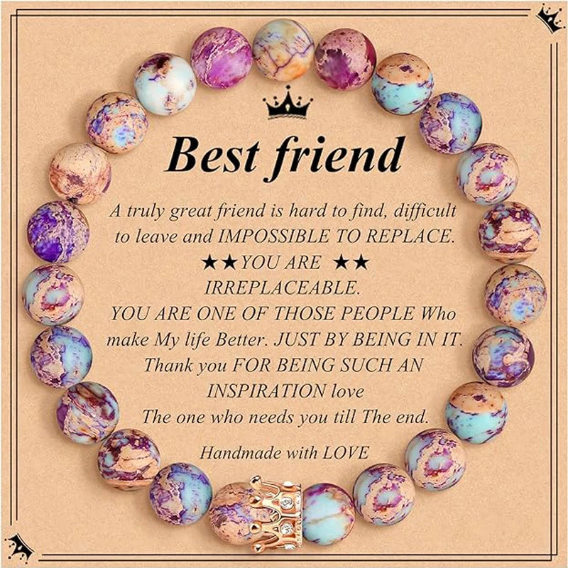 Idea Friendship Gifts For Women Best Friends Besties Gf Anniversary Valentines Day Graduation Healing Stone Crown Gifts For Her Good Vibrations