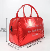 Women Sports Gym Bag Waterproof Travel Bag Large Capacity Duffle Bag for Sports Travel Luggage Bag Weekend Yoga Fitness Bag Good Vibrations
