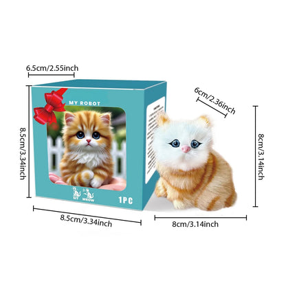 Robot Cat Toys Interactive Cat Meow Toy Funny Interactive Cat Robot Creative Robotic Cat Barking Meow Kitten for Chilren Good Vibrations