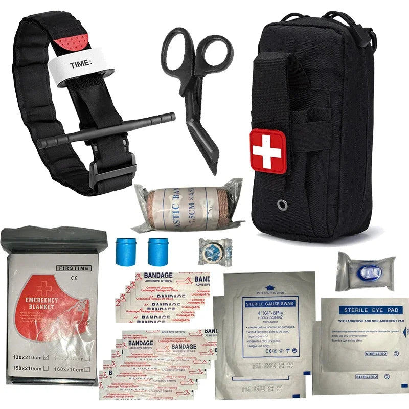 IFAK Trauma Survival Kit First Aid Medical Pouch Emergency Survival Gear Equipment with Molle Car Travel Hiking Tourniquetrats Good Vibrations