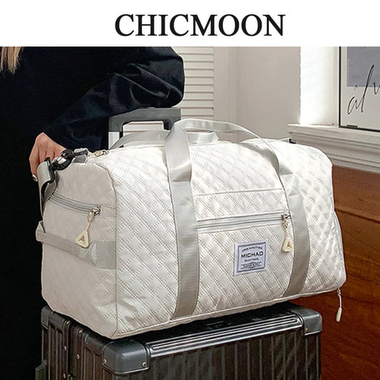 Travel Duffle bag Travel Sport Duffle Bag for Gym Waterproof Carry On Bag Large Capacity Overnight Bags for Women Good Vibrations