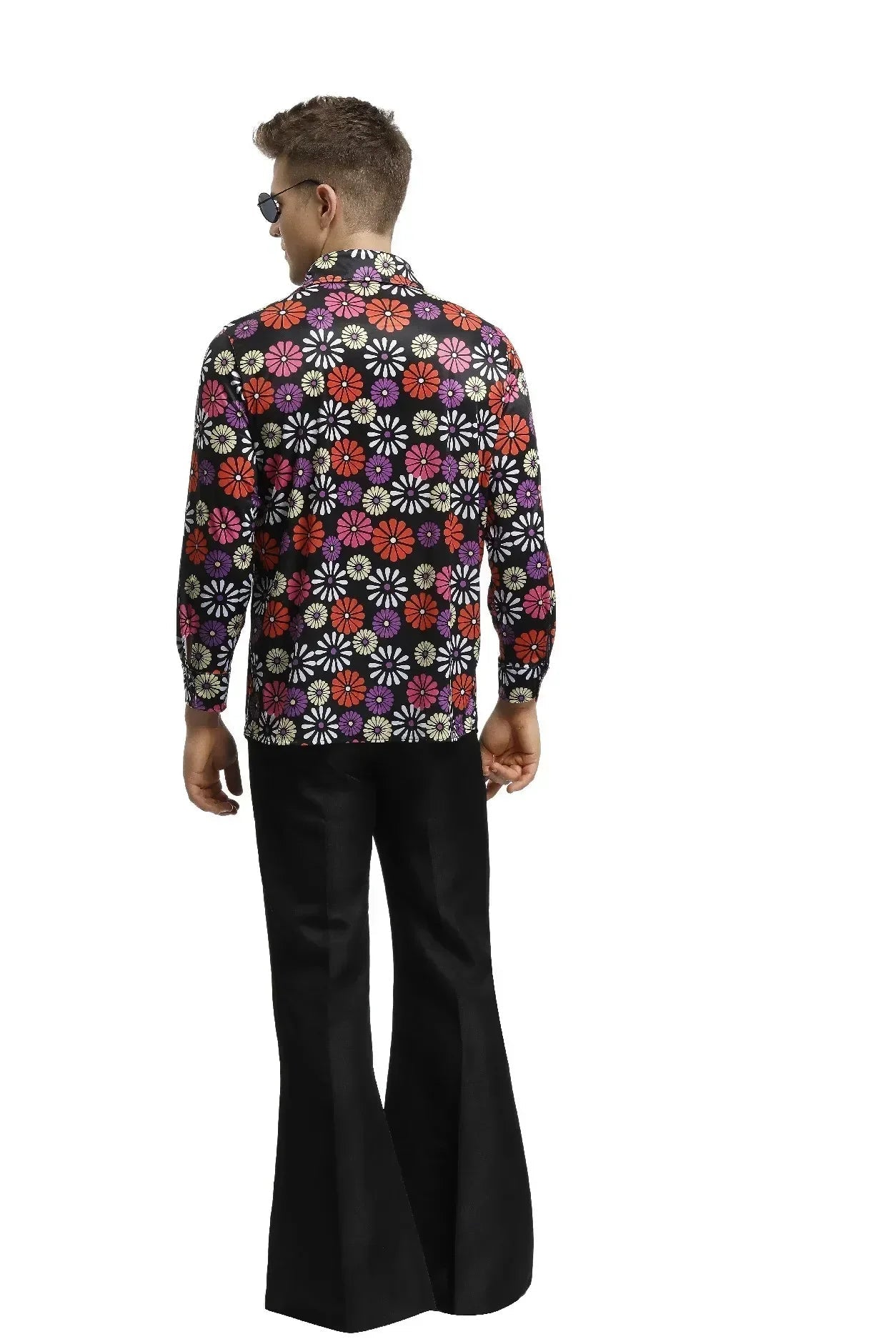 Halloween Cosplay Costumes 70s 80s Disco Couple Costume  Vintage Hippies Costume Men Women Music Festival Party Fancy Dress Good Vibrations