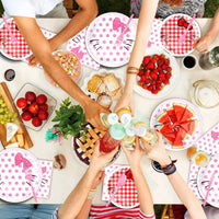 Hello Kitty birthday Decoration Kit Hello Kitty Tablecloth Plate Cup Nakpin Gift Bag Baby Shower Girls party favors hello kitty Good Vibrations