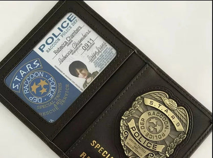 Game Leon Scott Kennedy Metal badge wallet RE4 Ada wong Chris Redfield Rebecca  Customized game wallet Cosplay accessories Good Vibrations