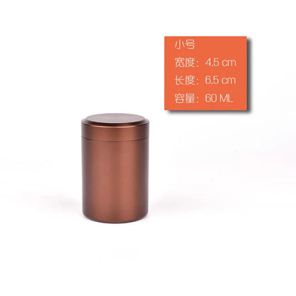 New Airtight Smell Proof Container Quality Stainless Steel Mini Tea Cans Herb Stash Jar Tea Coffee Storage Box Tea Caddies Box Good Vibrations Adult Super Store
